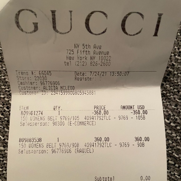 Womens Gucci Belt